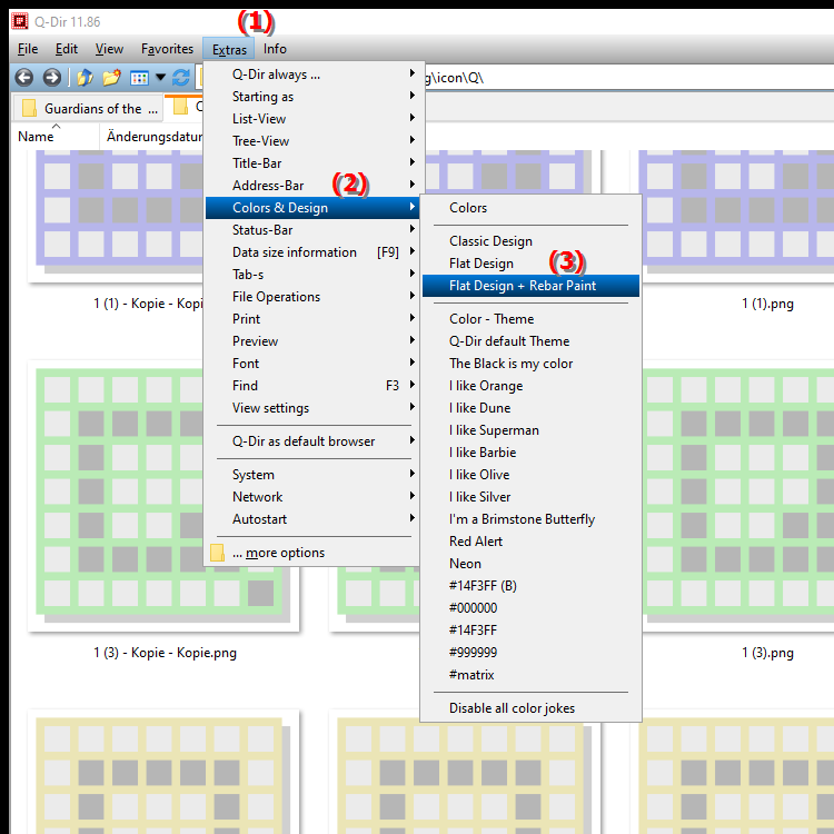 How can I enable flat design and smooth drawing in File Explorer
